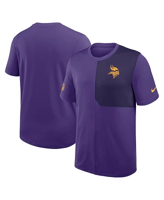 Nike Men's Purple Minnesota Vikings Sideline Uv Performance Coach Shirt