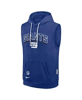 Nike Men's Royal New York Giants Sideline Performance Sleeveless Pullover Hoodie