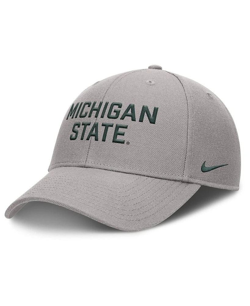 Nike Men's Gray Michigan State Spartans Rise Practice Adjustable Hat