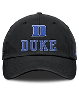 Nike Men's Black Duke Blue Devils 2025 Sideline Club Adjustable Hat