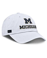 Nike Men's White Michigan Wolverines 2025 Sideline Club Adjustable Hat
