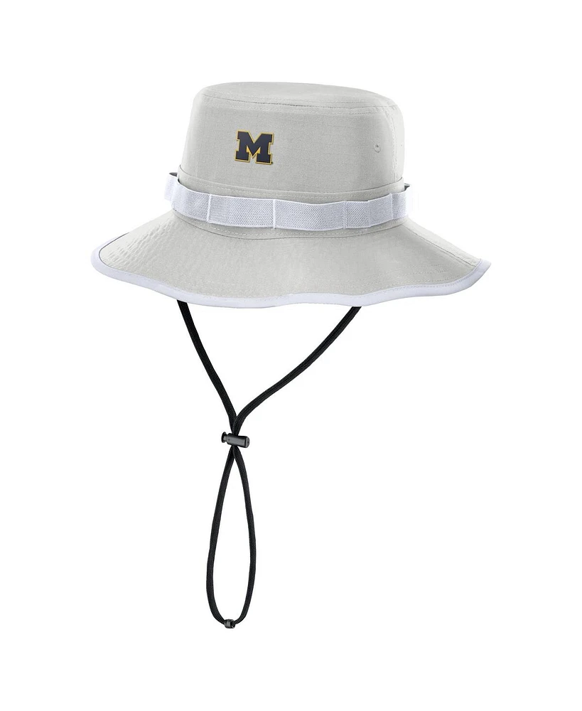 Nike Men's Gray Michigan Wolverines 2025 Sideline Apex Boonie Bucket Hat