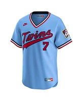 Nike Men's Joe Mauer Light Blue Minnesota Twins Throwback Cooperstown Collection Limited Jersey