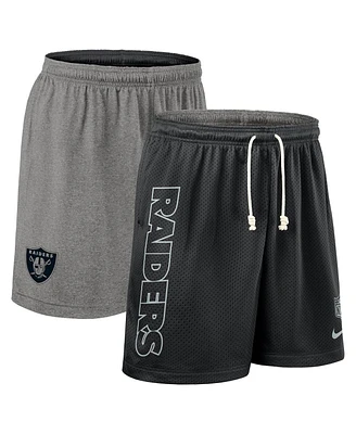 Nike Men's Black Las Vegas Raiders Sideline Reversible Performance Shorts
