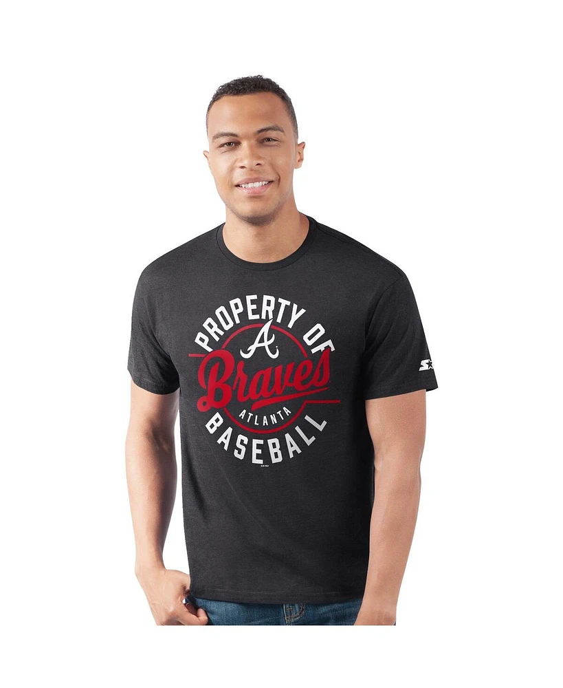Starter Men's Navy Atlanta Braves Prime Time Property of T-Shirt