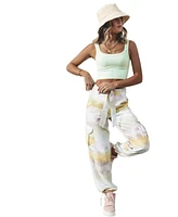 blue revival Women's Ava Mid-Rise Cargo Pants