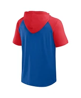 Logo Athletic Men's Blue New York Rangers Prime Raglan Short Sleeve Pullover Hoodie