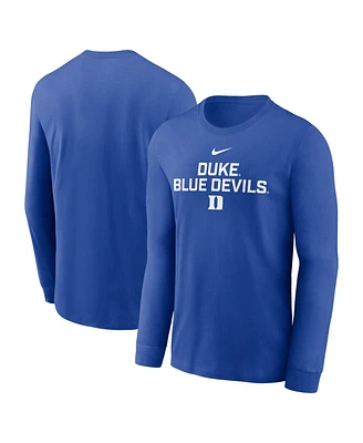 Nike Men's Royal Duke Blue Devils 2025 Sideline Performance Long Sleeve T-Shirt