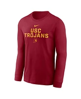 Nike Men's Cardinal Usc Trojans 2025 Sideline Performance Long Sleeve T-Shirt
