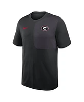Nike Men's Black Georgia Bulldogs 2025 Sideline Uv Performance Coach T-Shirt