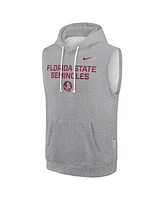 Nike Men's Heather Gray Florida State Seminoles 2025 Sideline Performance Sleeveless Pullover Hoodie