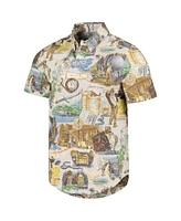 Reyn Spooner Men's Natural Indiana Jones Raiders of the Lost Ark Tailored Button-Down Shirt