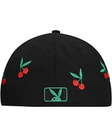 Lids Men's Black Playboy Cherry Fitted Hat