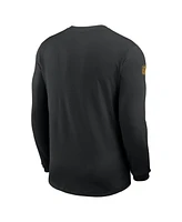 Nike Men's Black Washington Commanders Sideline Coach Uv Performance Long Sleeve T-Shirt