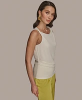 Donna Karan New York Petite Shoulder-Twist Sleeveless Top