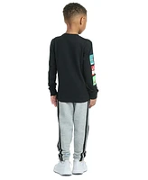 adidas Toddler & Little Boys Long-Sleeve Graphic T-Shirt Jogger Pants, 2 Piece Set