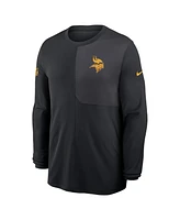Nike Men's Minnesota Vikings Sideline Coach Uv Performance Long Sleeve T-Shirt