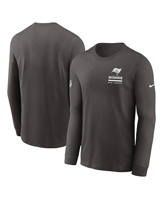 Nike Men's Pewter Tampa Bay Buccaneers Sideline Performance Long Sleeve T-Shirt
