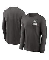 Nike Men's Pewter Tampa Bay Buccaneers Sideline Performance Long Sleeve T-Shirt