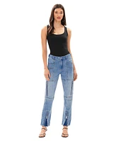 blue revival Women's High Rise Utility Jeans