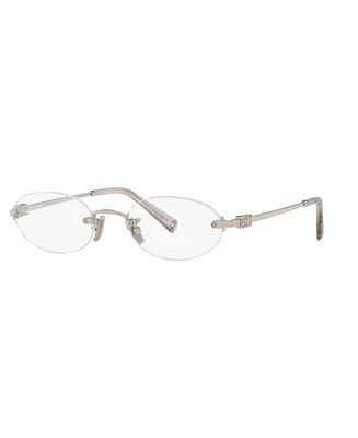Miu Miu Women's Oval Eyeglasses, Mu 53WV