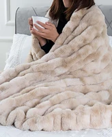 Happycare Textiles Fuzzy Faux Fur Throw, 60" x 50"
