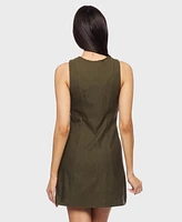 Alex & Sophia Juniors' Sleeveless Button Down Dress
