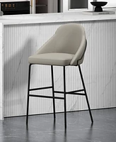Manhattan Comfort 41.1" Faux Leather Gracie Barstool