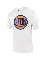 Fisll Men's and Women's White New York Knicks Burst Logo T-Shirt