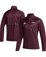 Adidas Men's Maroon Mississippi State Bulldogs Sideline Aeroready Raglan Sleeve Quarter-Zip Jacket