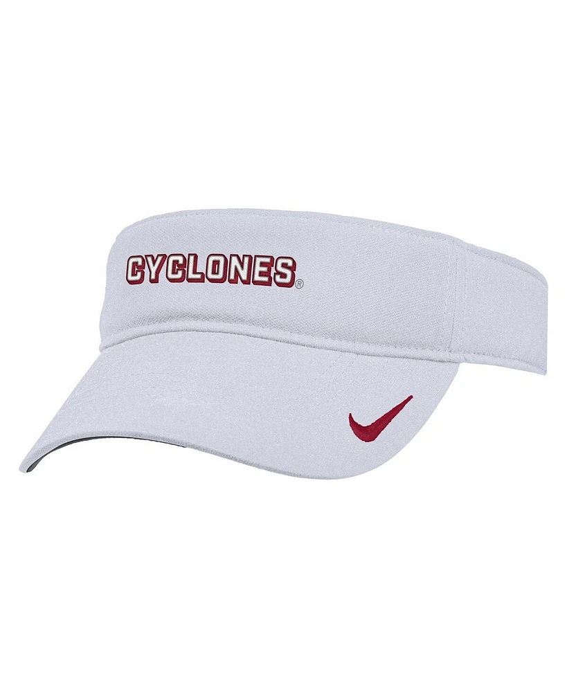 Nike Men's White Iowa State Cyclones 2025 On-Field Ace Performance Adjustable Visor Hat