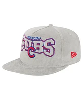 New Era Men's Gray Chicago Cubs Corduroy Golfer Snapback Hat