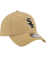 New Era Men's Khaki Chicago White Sox Logo Essentials 9FORTY A-Frame Adjustable Hat