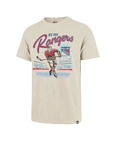 '47 Brand Men's Natural New York Rangers Hockey Player Golden Age Scrum T-Shirt