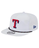New Era Men's White Texas Rangers Perforated Golfer Snapback Hat