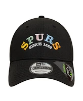 New Era Men's Black Tottenham Hotspur Rainbow Wordmark Adjustable 9FORTY Hat