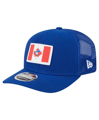 New Era Men's Royal Toronto Blue Jays Flag 9SEVENTY Coolera Stretch-Snap Hat