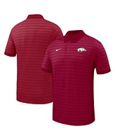 Nike Men's Cardinal Arkansas Razorbacks 2025 Early Season Coaches Sideline Victory Stripe Performance Polo Shirt