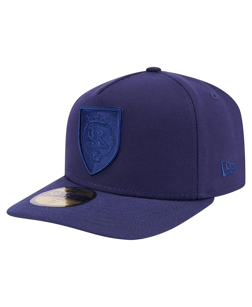 New Era Men's Navy Real Salt Lake Color Pack A-Frame 59FIFTY Fitted Hat
