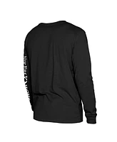 New Era Men's Black York Knicks Old School Sport Long Sleeve T-Shirt