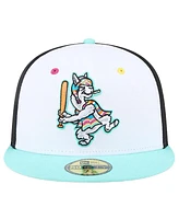 New Era Men's White Hickory Crawdads Copa de la Diversion 59FIFTY Fitted Hat