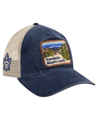 New Era Men's Blue/Cream Toronto Maple Leaf's Vintage Landscape 9TWENTY A-Frame Adjustable Trucker Hat
