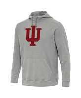 Antigua Men's Heather Gray Indiana Hoosiers Cloud Pullover Hoodie