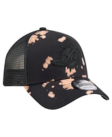 New Era Men's Black Miami Dolphins Bleached 9FORTY A-Frame Adjustable Hat