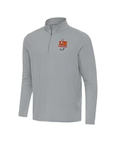 Antigua Men's Gray Philadelphia Eagles Super Bowl Lix Champions Intent Quarter-Zip Pullover Sweatshirt