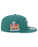 New Era Men's Midnight Green Philadelphia Eagles Super Bowl Lix Champions Side Patch 9FIFTY Snapback Hat