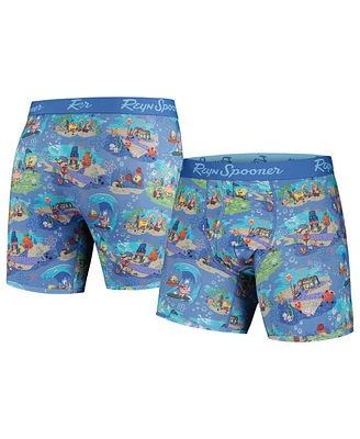 Reyn Spooner Men's Blue SpongeBob SquarePants Aloha From Bikini Bottom Boxer Briefs