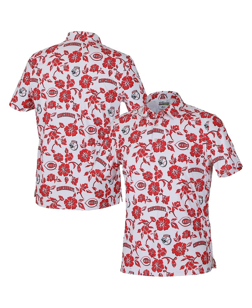Reyn Spooner Men's White Cincinnati Reds Pua Performance Polo Shirt