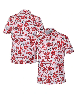 Reyn Spooner Men's White Cincinnati Reds Pua Performance Polo Shirt