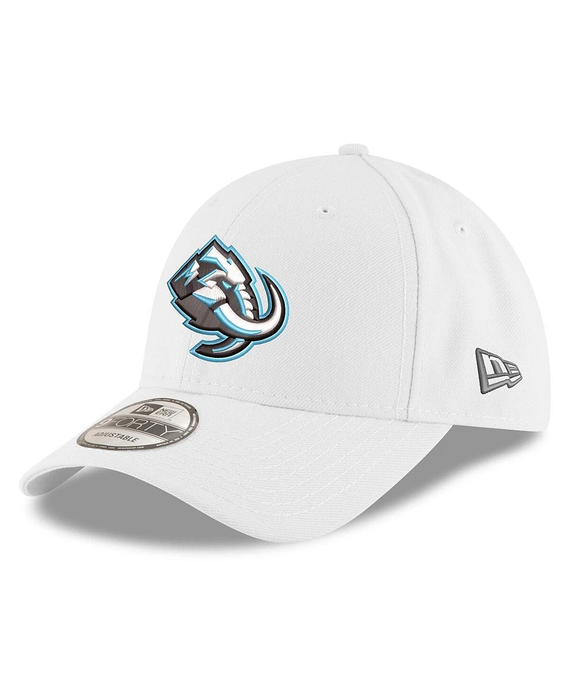 New Era Men's White Utah Mammoth 9FORTY Adjustable Hat